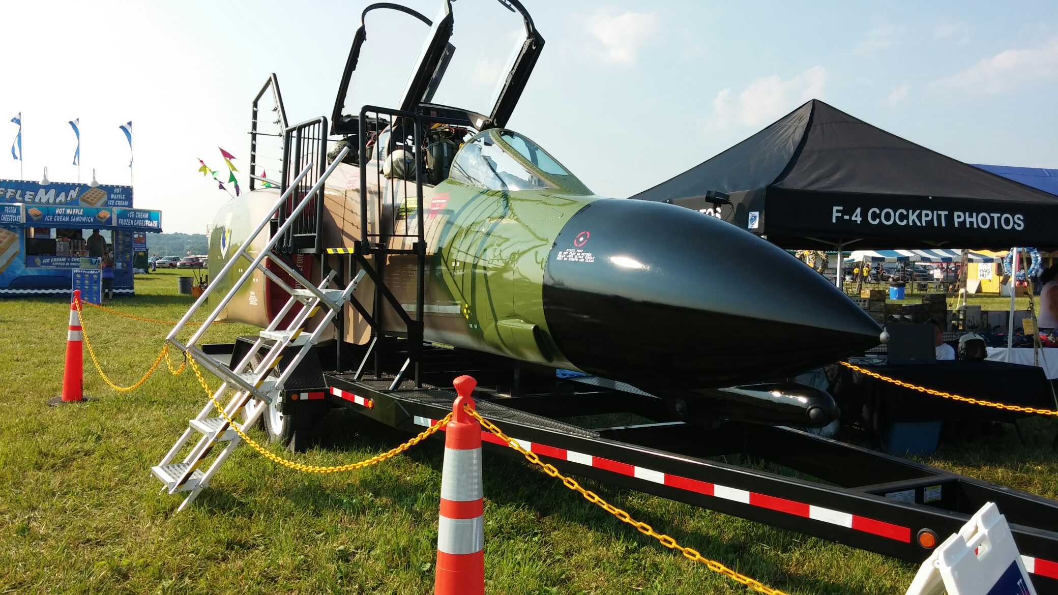 F-4D Phantom II Cockpit Resurrected from the Dead 13 Garbe's F-4 cockpit and his Photo Booth at an air show this year. (photo via David Garbe)