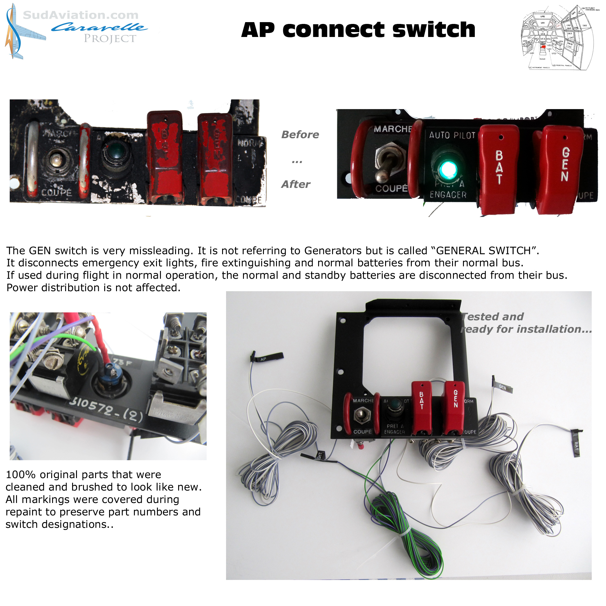 Sud Aviation Caravelle Cockpit Simulator 26 09-apswitch copy