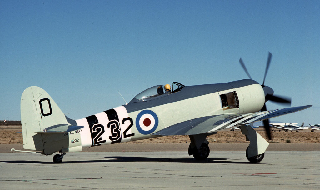 Sanders and the Argonaut 13 1 Sea Fury N232 @ Mojave 1970 Jim Larsen