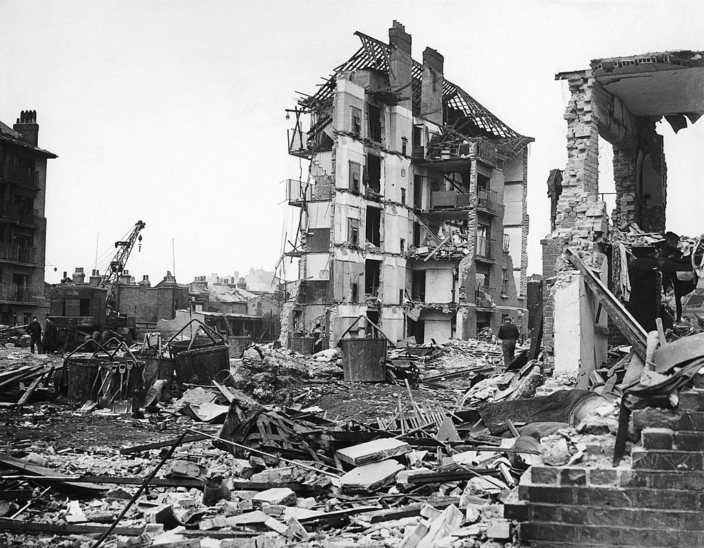 "V for Victory, not Vengeance": The RAF's Defense of London 80 Years Later 15 1024px Damage Caused by V2 Rocket Attacks in Britain 1945 imperial war museum 1