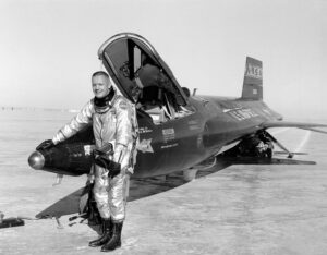 Neil Armstrong Records Unveiled At Wapakoneta Museum 12 1024px Pilot Neil Armstrong and X 15 1 GPN 2000 000121