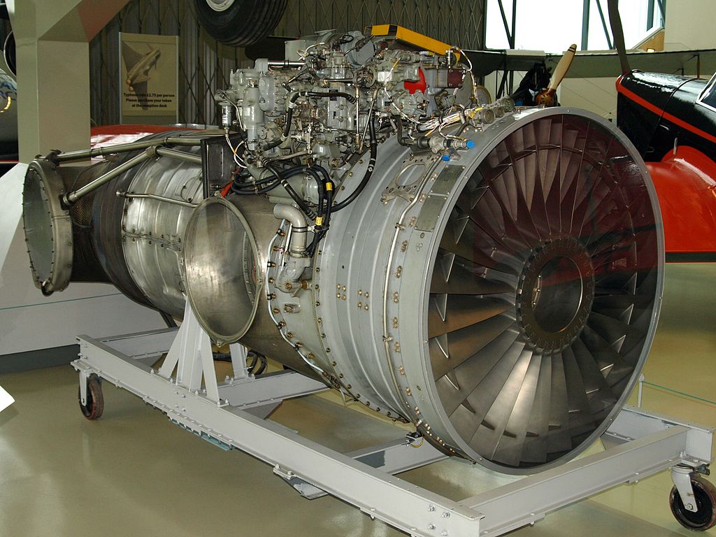 Introducing the AVI-8 Harrier II Timepiece 11 An example of the Rolls-Royce Pegasus engine at RAF Museum Hendon. There are two exhaust ports on either side, visible in this image, which connect to the variable-position nozzles that direct the thrust. (photo via Wikipedia)