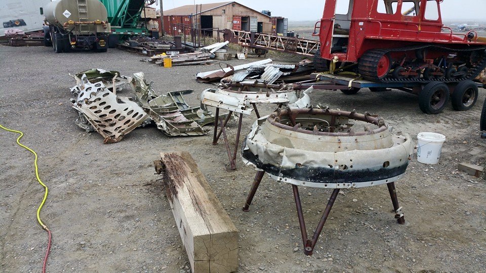 The Sandbar Mitchell - Fundraiser Report & Nome Recovery 14 Ending mounts and additional parts from the Russian B-25 in Nome. The Warbirds of Glory team is busy getting it ready for shipment back to their museum as these words are typed. (photo via Warbirds of Glory Museum)