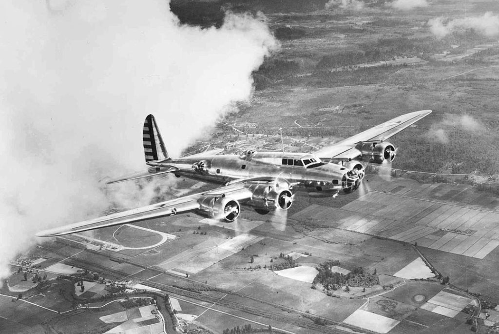 Today in Aviation History: The Last Boeing B-17 Flying Fortress is Delivered 12 1077px Boeing Y1B 17 in flight 1