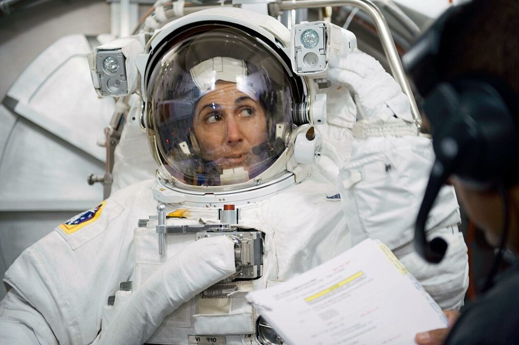 Astronaut Nicole Stott Bridges The Worlds of Art and Space 11 1082px Astronaut Nicole Stott participates in an Extravehicular Mobility Unit spacesuit fit check