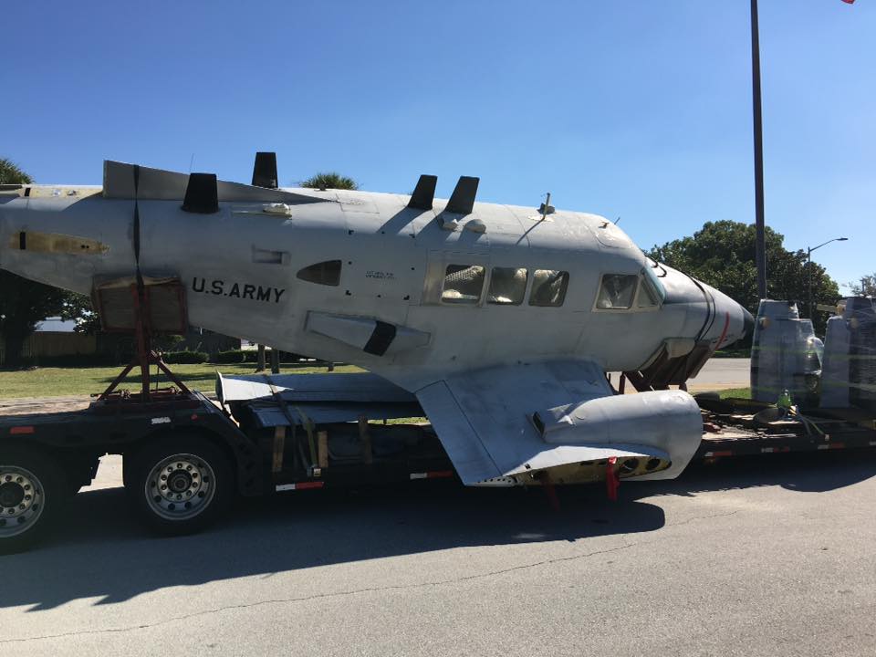 138th Aviation Company Memorial News 13 The 138th Aviation Company Memorial's RU-21A Ute arrives in Orlando. (photo via Andrew Rodriquez)