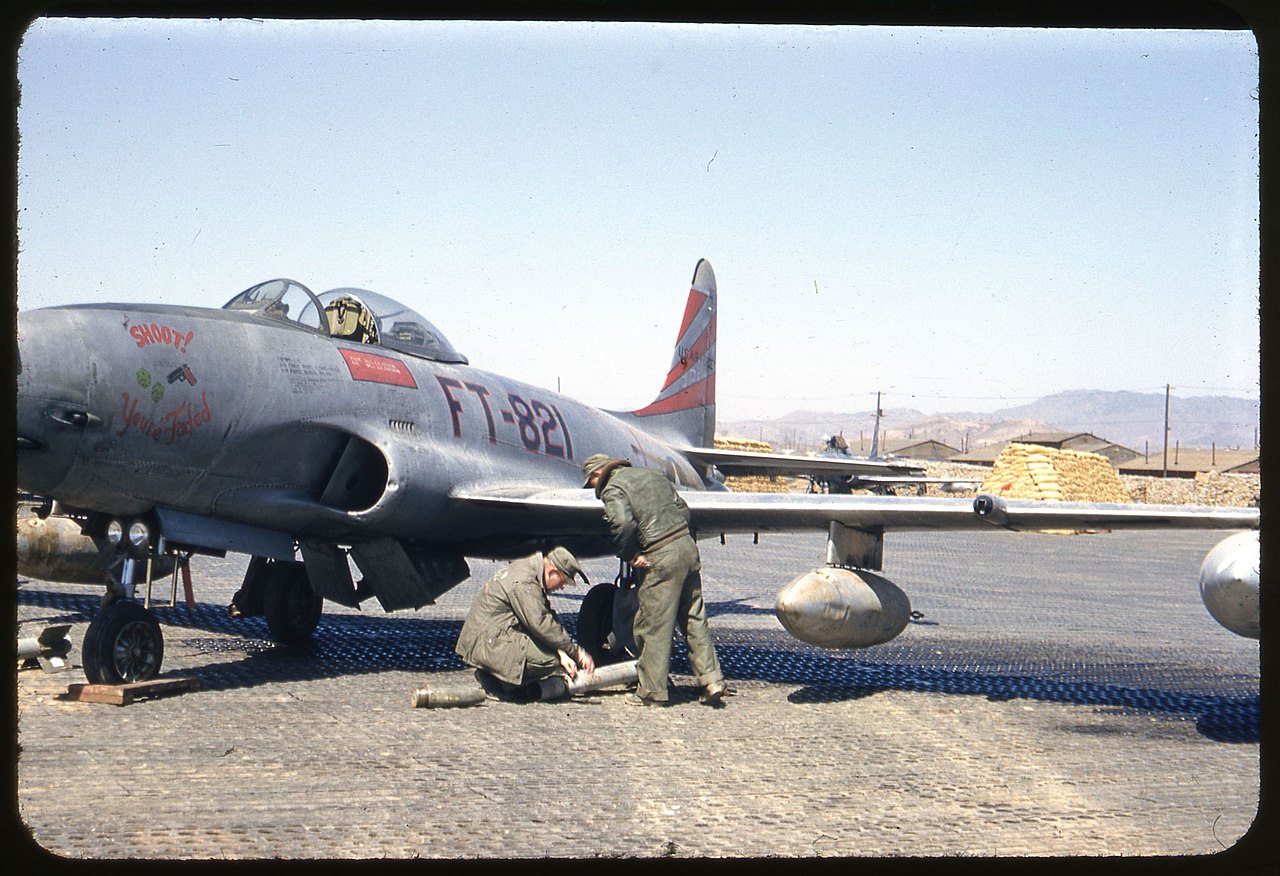 Today In Aviation History: First USAF Aerial Victory Over MiG-15 13 1280px Lockheed F 80C Shooting Star SN 49 821 Korea 342 FH 4A40023 K90375