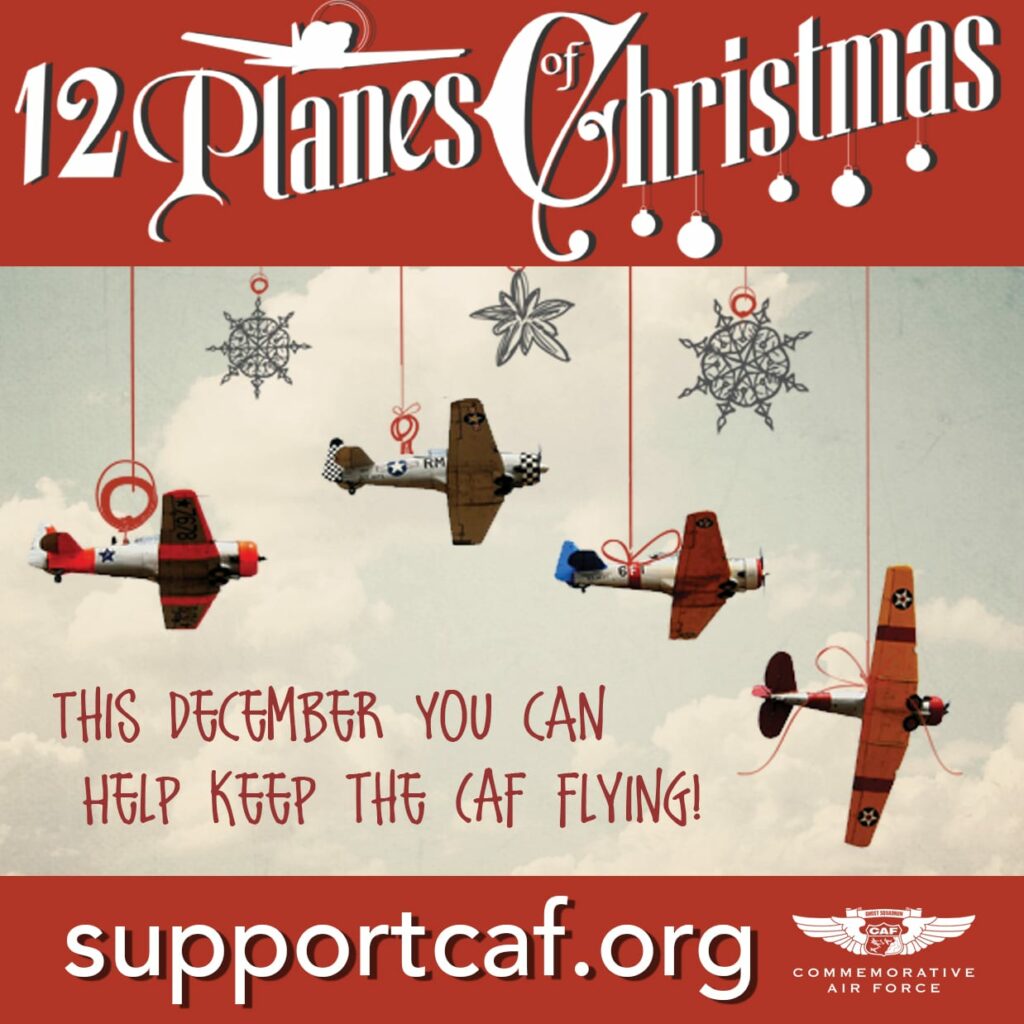 Commemorative Air Force 12 Planes of Christmas Fundraising Campaign Update 14 12planesofChristmas squarebutton 2