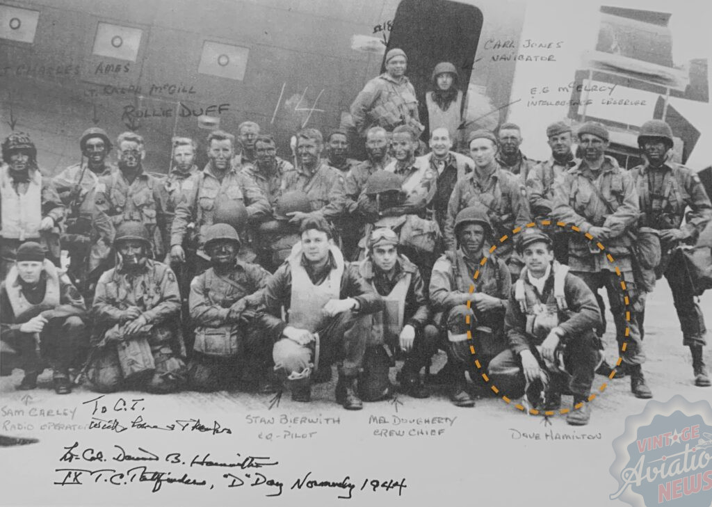 Last Living C-47 Pathfinder Pilot from D-Day Invasion at EAA AirVenture to Celebrate 101st Birthday 10 14 Chalk Flight Hamilton front row far right