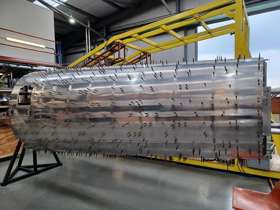 Hawker Typhoon RB396 - Restoration Update - Winter 2024 10 The rear fuselage nearing completion at the end of 2021