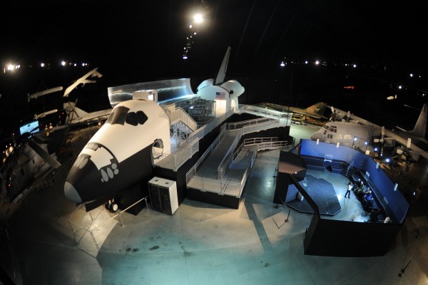 New Space Shuttle Exhibit to open Feb. 26 at the National Museum of the U.S. Air Force 10 The National Museum of the U.S. Air Force's new Space Shuttle Exhibit and STEM Learning Node opens to the public on Feb. 26. The exhibit, which features NASA's first Crew Compartment Trainer, allows visitors to experience the size and shape of an actual space shuttle orbiter by entering the payload bay and looking into the flight deck and mid-deck levels. (U.S. Air Force photo)