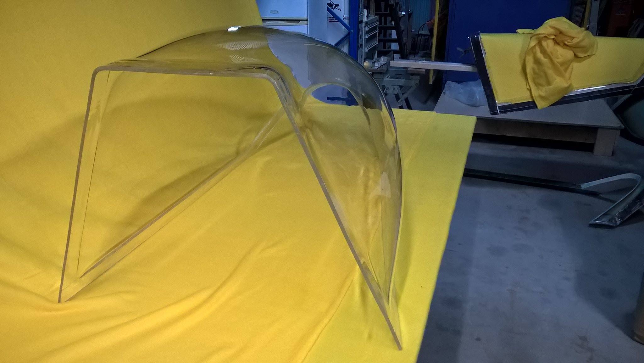 Aussie Fw 190 - Repair Update 13 Another view of the Fw 190's newly-made canopy perspex. (photo via Phil Buckley)