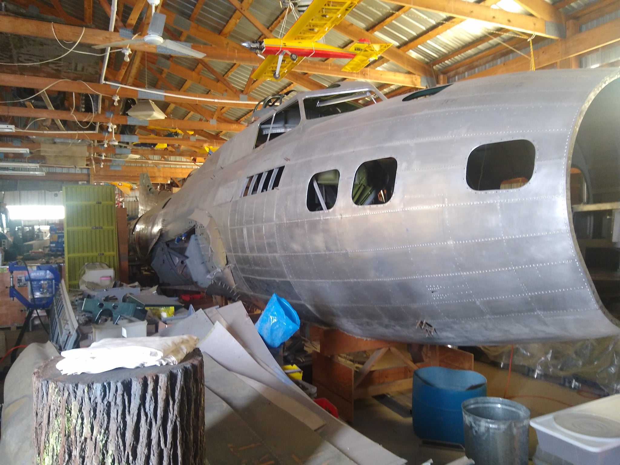Vintage Aviation Museum Reconstructing a 'Shark Fin' B-17C 11 147632280 3040784059478473 7406423646852215283 n
