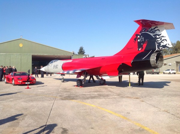 A Very Special F-104 Starfighter-Ferrari 13 The Starfighter and a Ferrari 348. ( Image credit Valeria Riccardi)