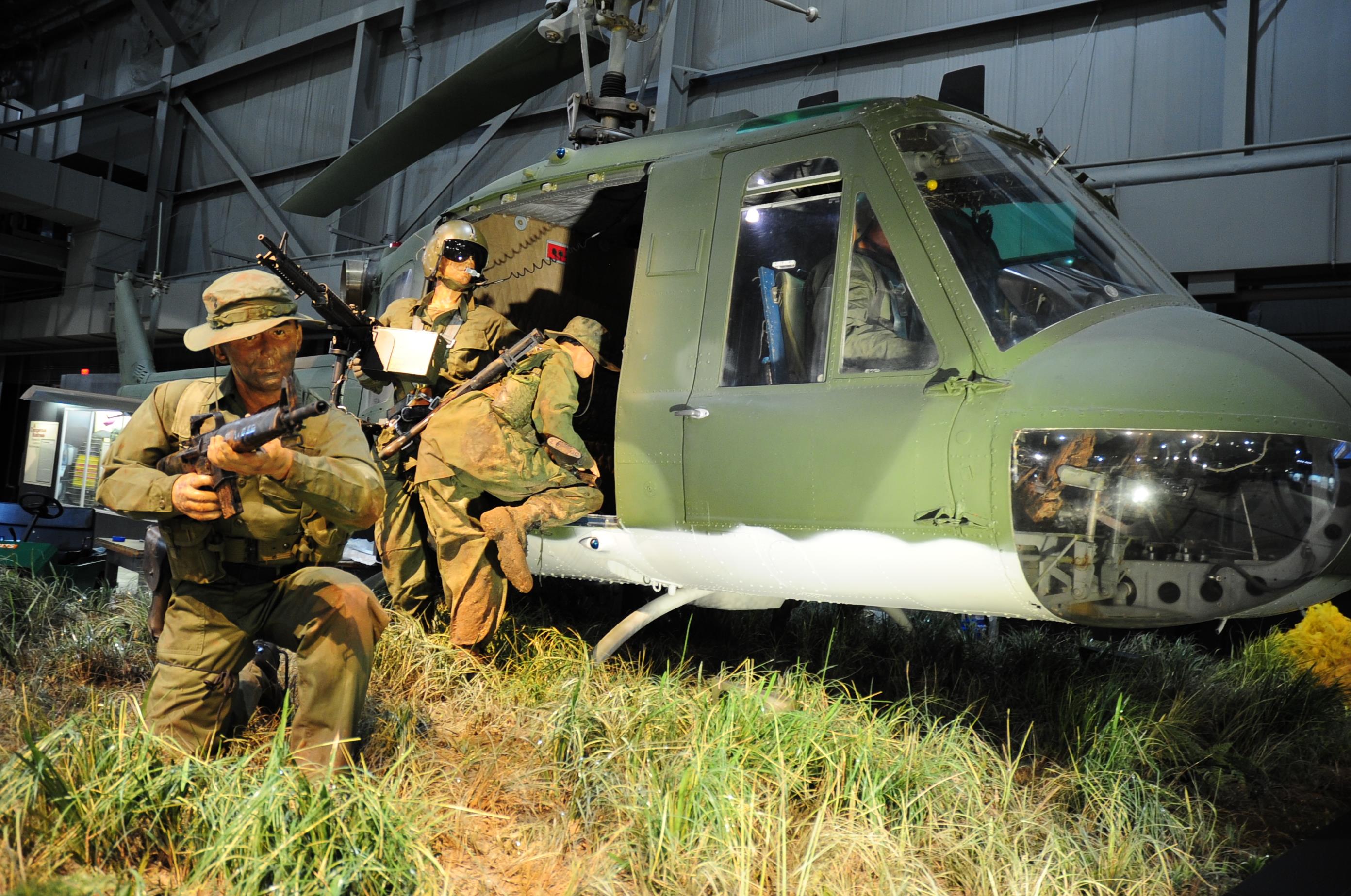 Two CV-22 Osprey to Land at National Museum USAF in Tribute to Green Hornets 11 Bell UH-1P Iroquois exhibit on display in the Southeast Asia War Gallery at the National Museum of the United States Air Force. (U.S. Air Force photo)