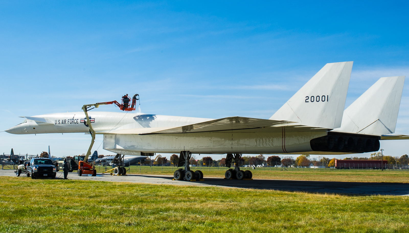 XB-70 Valkyrie On the Move in Dayton 13 The hose-down of the Valkyrie continues... (NMUSAF photo by Ken LaRock)