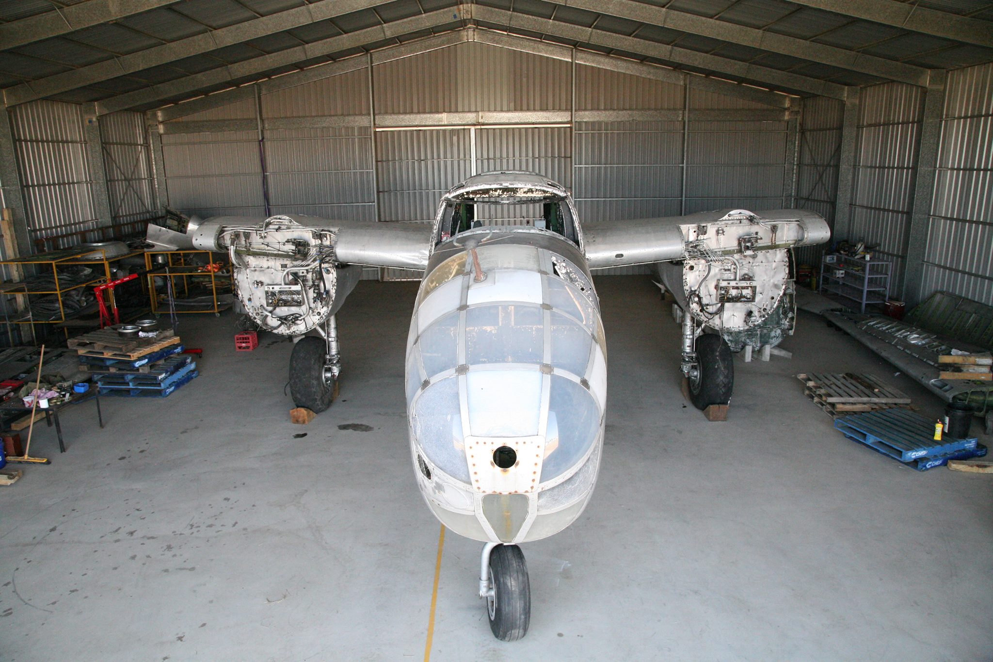 Douglas A-26 Invader Movements Downunder 18 Reevers' B-25J before the real restoration work commenced. (photo via Reevers)