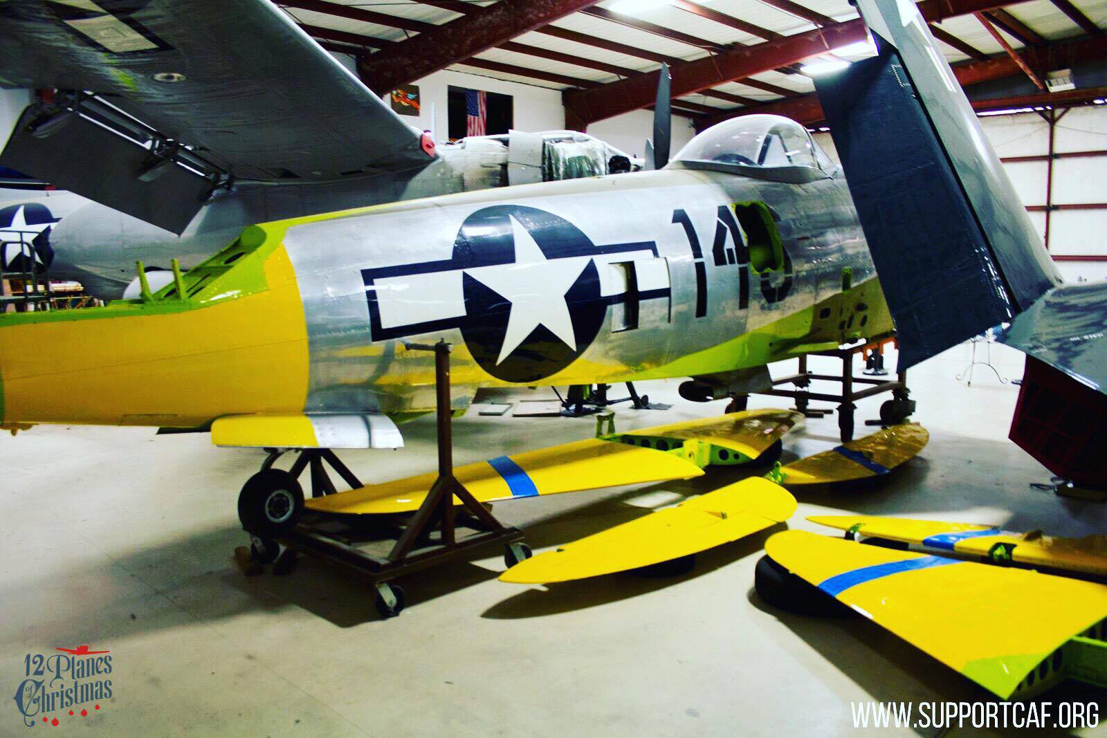 A P-47 Thunderbolt Survivor's Latin American Story 19 The CAF's F-47N Thunderbolt in Addison, Texas awaiting an inspection prior to the continuation of her restoration. (photo via CAF)
