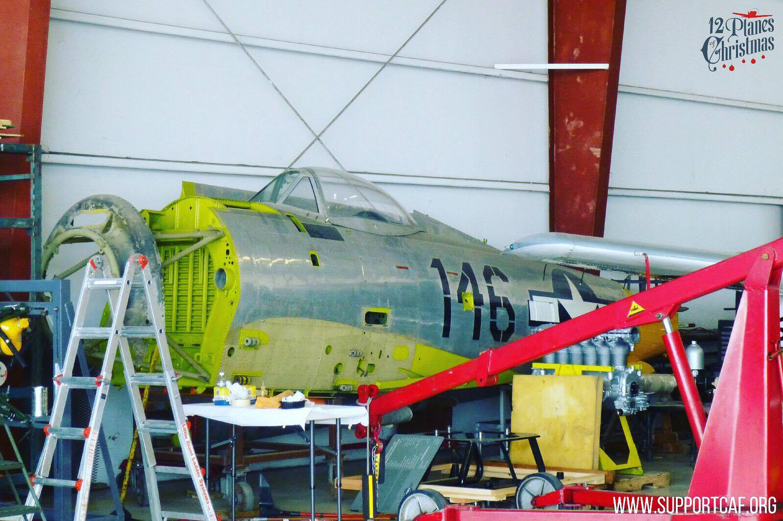 A P-47 Thunderbolt Survivor's Latin American Story 11 The CAF's F-47N during restoration. (photo via CAF)