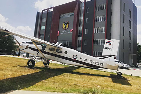 Historic Airframes at the Royal Thai Police Aviation Division 12 1609 of Royal Thai Police on display at Ram Inthra Photo Thai Police Aviation Division © Apr 19