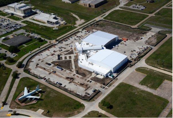 Lone Star Flight Museum Cleared for Grand Opening Labor Day Weekend 12 An aerial view of the new facility. The large aircraft on the plinth at the bottom left is a NASA-operated KC-135 which used to serve as the "Vomit Comet" for weightless simulation in the astronaut program. (photo via LSFM)
