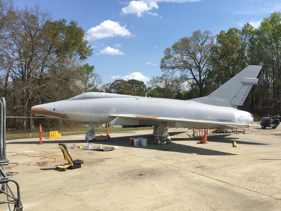 Museum of Aviation F-100 Super Sabre Goes on Display 20 Now a little light brown. (photo by Aaron Robinson)