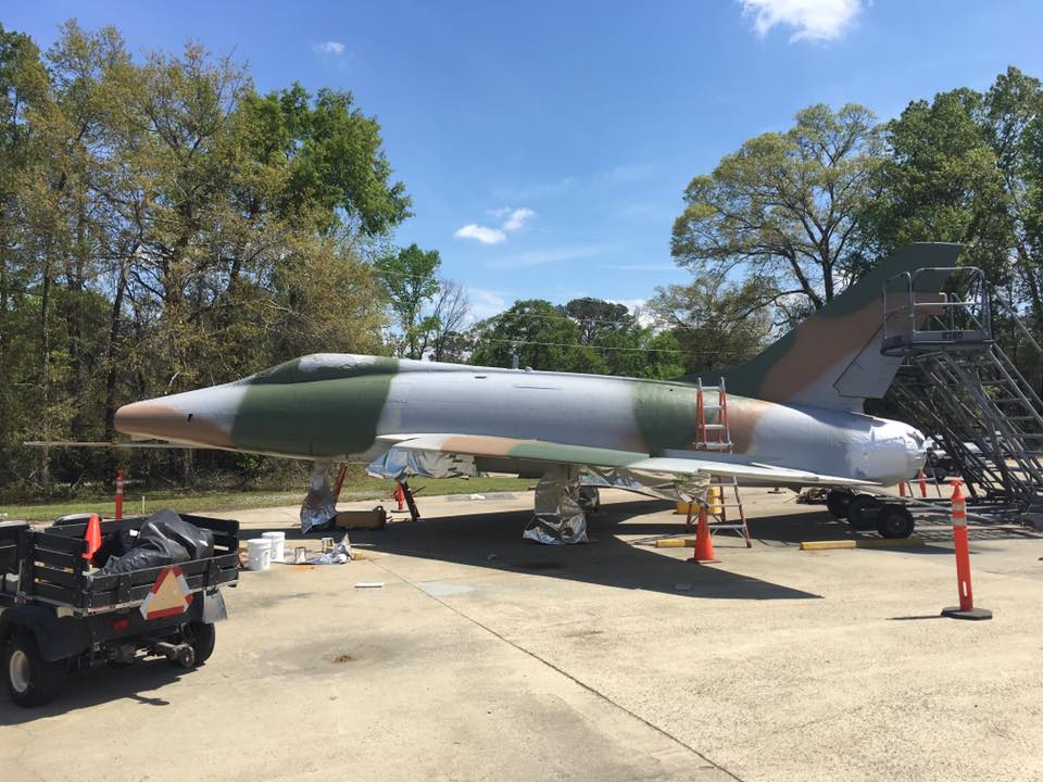 Museum of Aviation F-100 Super Sabre Goes on Display 21 Then the greens... (photo by Aaron Robinson)