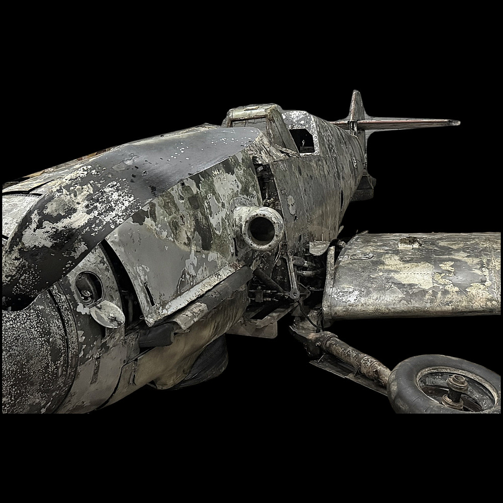 WWII Combat Veteran Messerschmitt Bf-109F-4 Offered for Auction by Liveauctioneers 11 1941 Messerschmitt Bf 109F 4 Werk Number 8694 BD605 engine