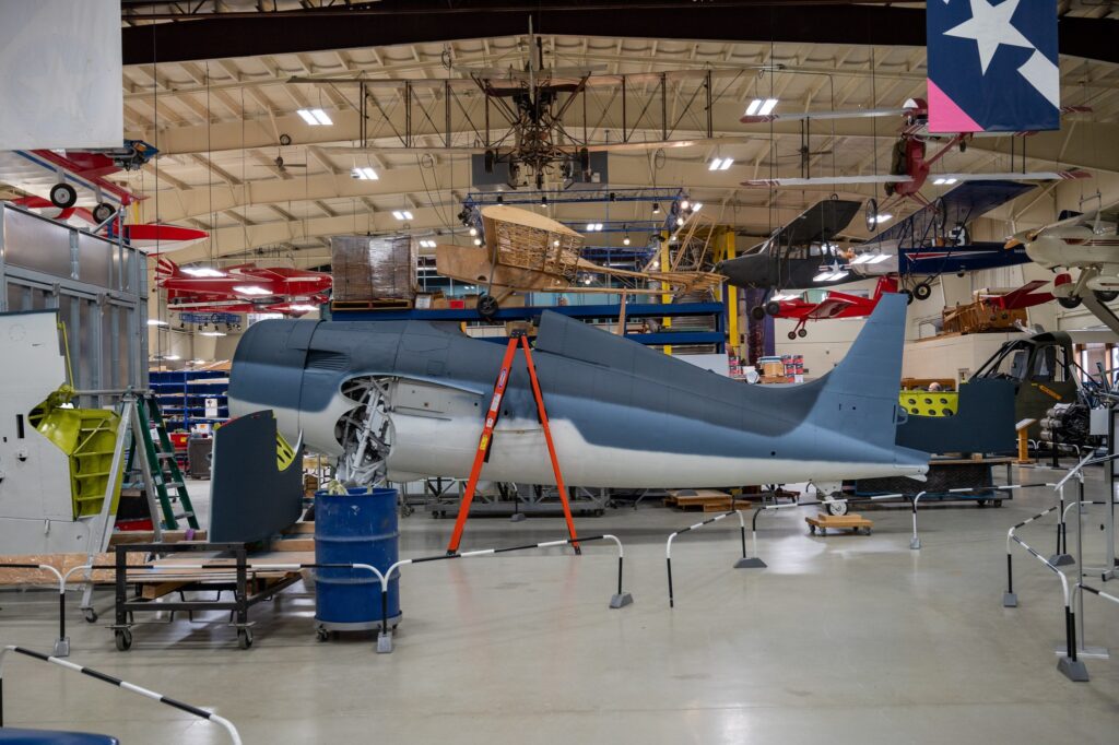 Lake Michigan FM-2 Wildcat Nearing Completion at The Kalamazoo Air Zoo 25 1944 General Motors FM 2 Wildcat Bureau Number 57039 4