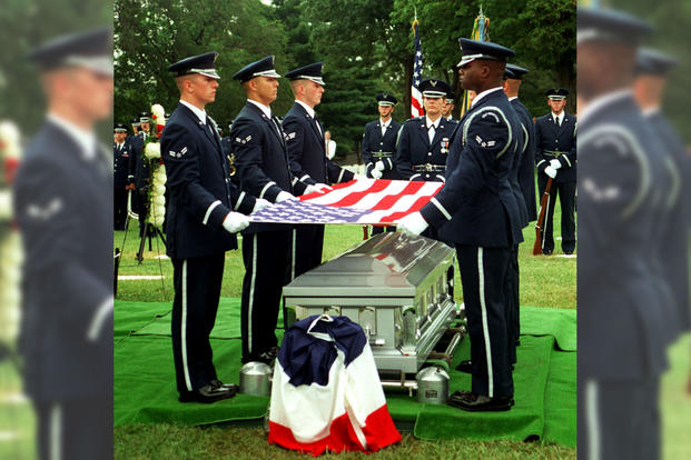 A VETERAN’S STORY: Coming Home - Part II 11 1st Lt Michael Blassies flag ceremony on July 11 1998 at Jefferson Barracks National Cemetary