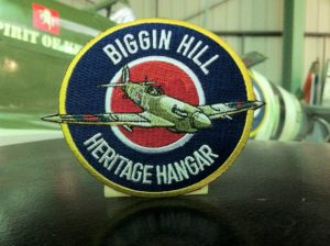 Biggin Hill Heritage Hangar Fields Yet Another Flying Spitfire 10 Biggin Hill Heritage Hangar logo with spitfire cloth transfer