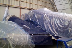 Beechcraft 18 Repaint in Progress 10 New color scheme shaping up for Beech 18.