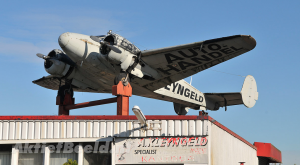 Forlorn Beech 18, on her former deployment as an advert for a car dealer/junkyard. Forlorn Beech 18, on her former deployment as an advert for a car dealer/junkyard.