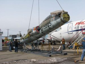Alberta Aviation Museum Unveils Their Canadair CF-104 Starfighter Restoration 11 The museum's Starfighter arrives, earlier this year. (Image Credit: Alberta Aviation Museum)