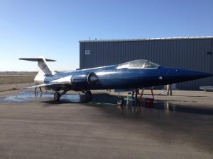 Warhawk Air Museum Takes Delivery of F-104 Starfighter 11 Starfighter gets a wash after its road trip. (Image credit: Warhawk Air Museum)