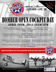Yanks Air Museum Bomber Open Cockpit Day- 4/20/13 10 YanksMitchell