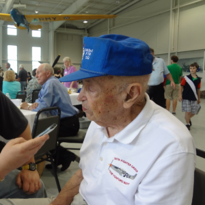 WWII Veteran Aviator Bill Overstreet and His P-51 Mustang, "Berlin Express" 19 Interviewing living legend, Bill Overstreet at Warbirds Over the Beach earlier this year.
