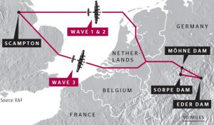 Today is the 70th Anniversary of the Historic World War II Dambusters Raid 17 Flight plan of Operation Chastise (Image Credit : Royal Air Force)