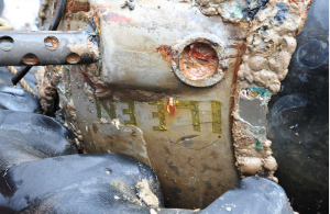 Womans Name on Turret Leads to Identification of B-17 Debris in Italian Lake 11 Lois Eileen was the key to solving the mystery. (Image Credit: Scuola sub di Bolsena)