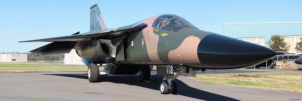 RAAF F-111 Joins USAF B-52 at Australian Aviation Heritage Centre in Darwin 13 Restored F-111 A8-113 at RAAF Amberley prior to being dissassembled for shipment to Darwin (Image Credit: AAHC)