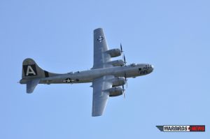 Air Show Report: Mid-Atlantic Air Museum's 23rd Annual World War II Weekend 2013 11 Commemorative Air Force B-29 Superfortress "Fifi" in flight (Image Credit: Moreno Aguiari)