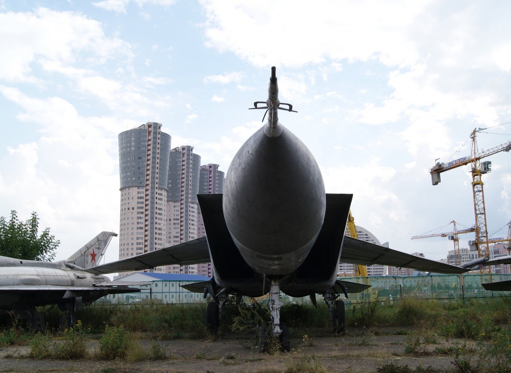 Ex-Soviet Aircraft Disintegrating as Moscow's Oldest Airfield Dwindles 10 As in many of the photgraphs here, construction and development looms ominously behind this Mikoyan-Gurevich MiG-25 (Image Credit: Sergey Rodovnichenko, CC 3.0)