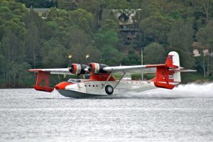 Consolidated PBY-5A Catalina Found in Puerto Rico is Australia Bound 12 PBY6A Catalina, VH-CAT at Lake Macquarie in 2008 (Image Credit: Mike Usher / Catalina Flying Memorial)