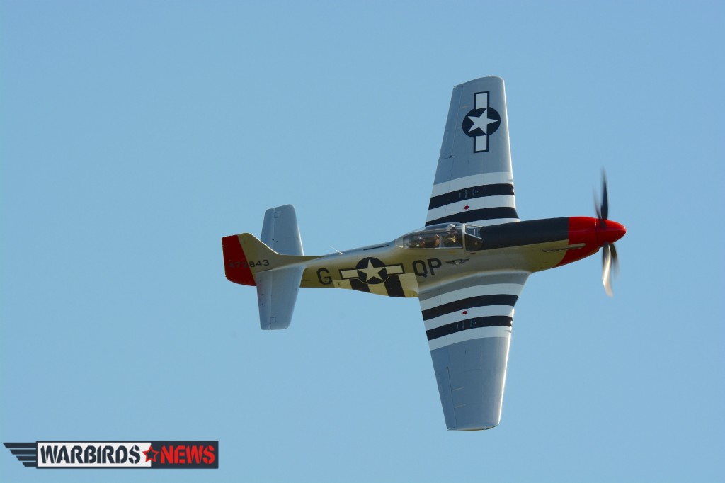 CAF Dixie Wing to Provide Flight Training in their P 51D Mustang "Red Nose" 10 CAF Dixie Wing's P-51D Mustang "Red Nose", with CAF CEO Stephan Brown flying back seat. (Image Credit: Moreno Aguiari)