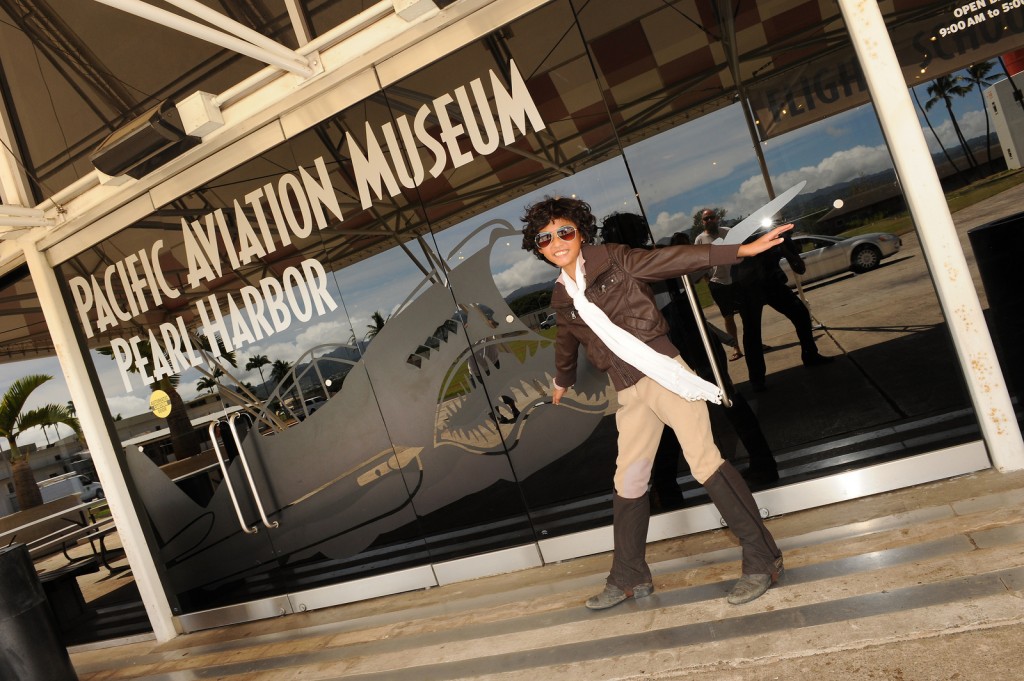 Pacific Aviation Museum Celebrates Amelia Earhart’s 116th Birthday 10 Potential future aviator spreads her wings for Pacific Aviation Museum's "Dress Like Amelia Earhart" birthday celebration. (Image Credit: Pacific Aviation Museum)