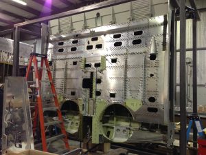 Restoration of Douglas SBD Dauntless Retrieved From Lake Michigan Well on its Way 13 Dauntless main spar comes together (Image Credit: Vultures Row Aviation)