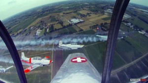 Air Show Report: HAG Flyparty 2013 was Full of Surprises 15 The Swiss P-3 Flyers' Pilatus P-3s. Each airplane is painted with the one of original liveries these airplanes had over the many years they served in the Swiss Air Force. (Image Credit: Luckyplane.it)