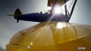 Air Show Report: HAG Flyparty 2013 was Full of Surprises 14 GoPro attached to the right wing tip of the Stearman piloted by Stefano Landi provides dramatic view during flight. (Image Credit: Luckyplane.it)