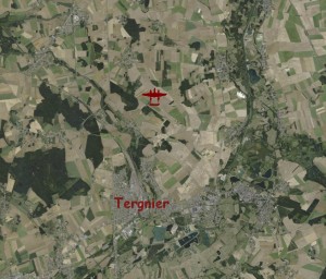 A Downed Allied Pilot, the French Resistance and the Exhumation of his P-38 After Seven Decades 11 Approximate Location of Johnson's P-38. (Image Credit: Les Faucheurs de Marguerites)