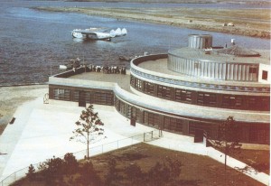 Long Island, New York's Cradle of Aviation Museum Celebrates the Rich Heritage of the Region 16 Boeing 314 moored just off of the architectural masterpiece that is the Marine Air Terminal in 1940 (Image Credit: Everything PanAm)